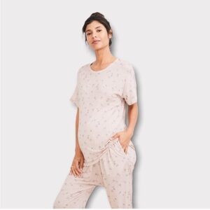 Hatch Pregnancy Pajamas Jersey Nursing Top and nesting pants size 1/2 s/m